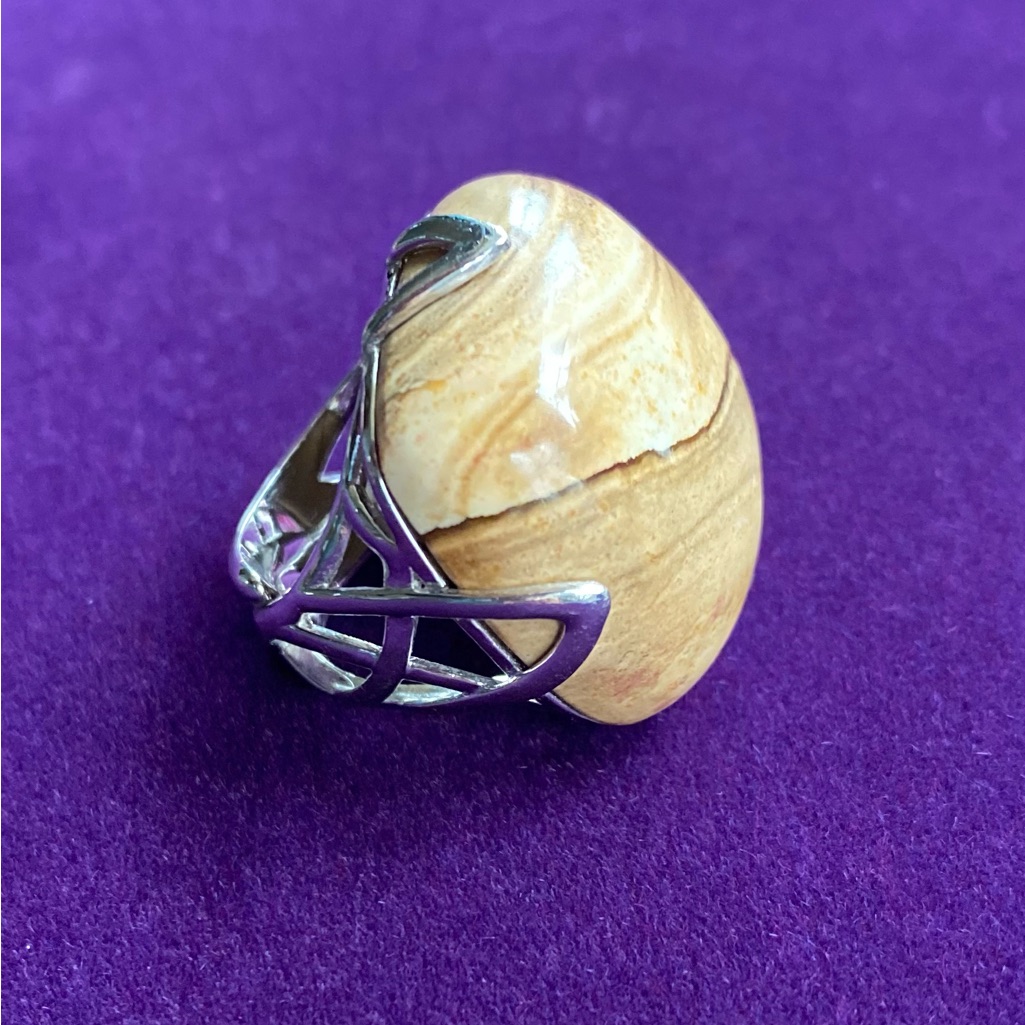 925 Silver Brown Agate Statement Ring